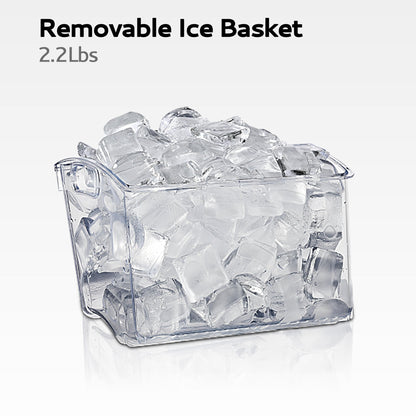 EUHOMY Luna Pro LunaArc™️ Portable Crystal Crescent Ice Maker Countertop – Melts 30 Mins Lower, Rapid Ice Making in 12 Mins, Real-Time Status Visibility